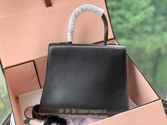 DELVAUX女包 Brillant手袋 德爾沃女手提包 Dv0028原版黑金 比利時Delvaux單肩包  fcs1284